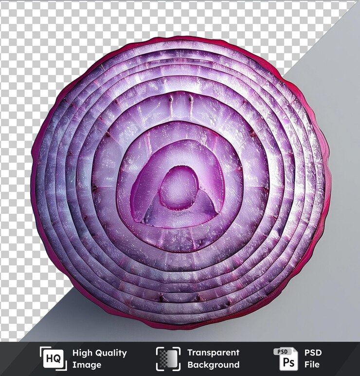 PSD objeto transparente cebolla roja cortada por la mitad png clipart