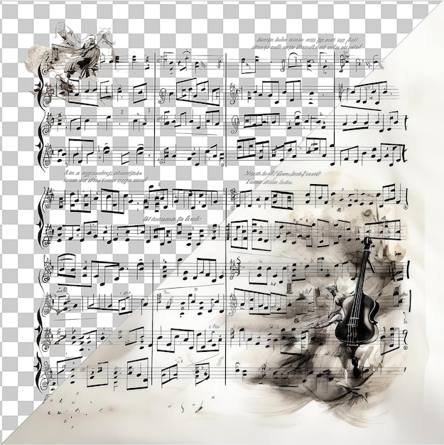 PSD objeto transparente fotográfico realista compositor _ s partitura una partitura