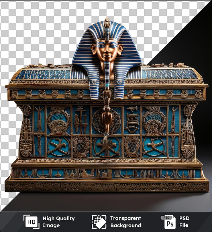 PSD objeto transparente fotográfico realista egiptólogo _ s sarcófago el museo egipcio