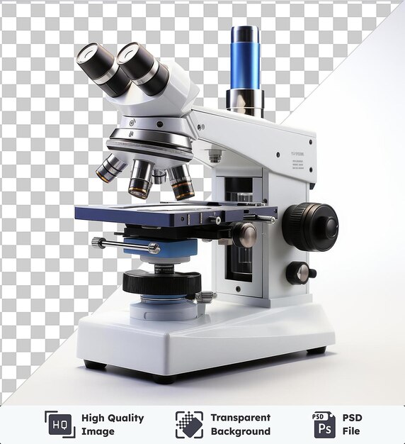 PSD objeto transparente fotográfico realista microscópio de analista forense