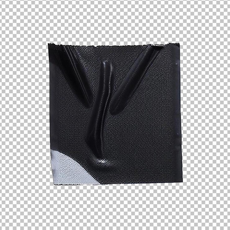 PSD objetos de cinta rasgada adhesiva negra mate archivo png