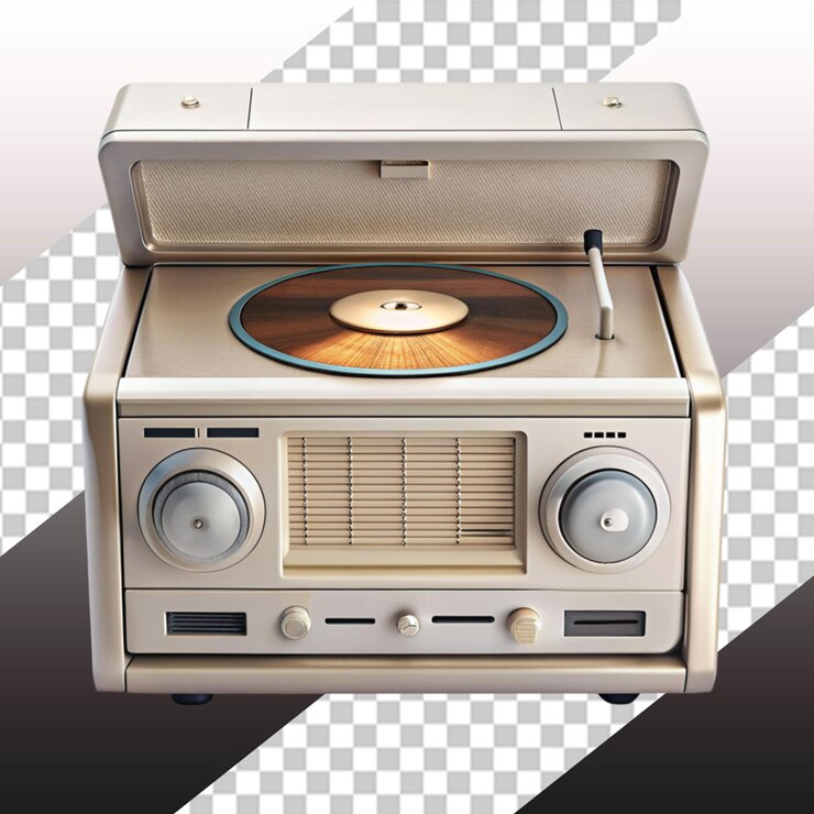 PSD objetos retro y dispositivos electrónicos