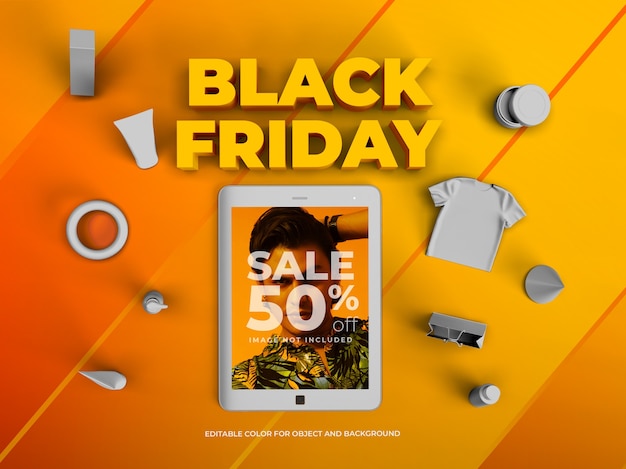 Objets 3d Et Tablette Pour Le Black Friday