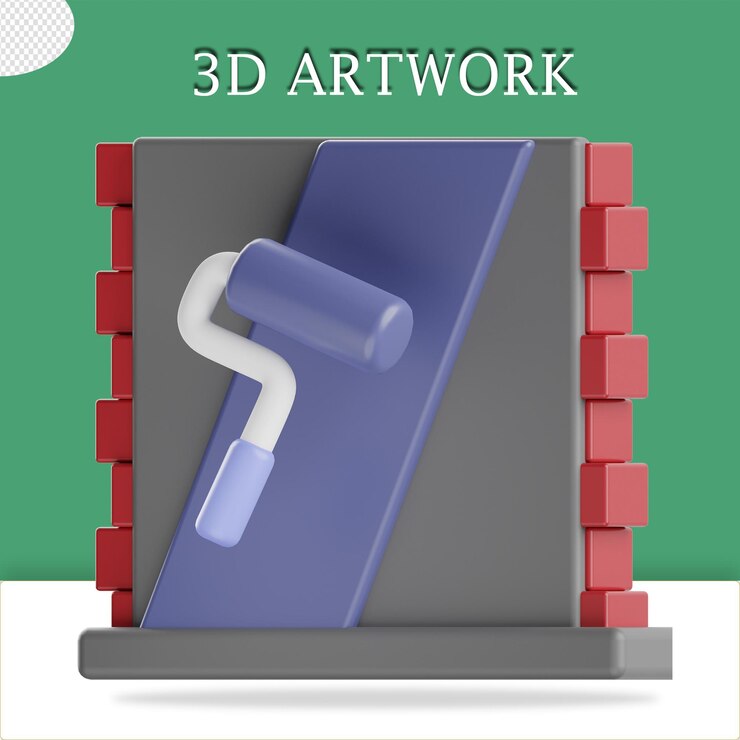 PSD obra de arte 3d 30