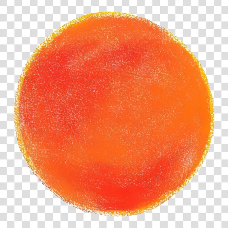 PSD obra de arte circular naranja vibrante