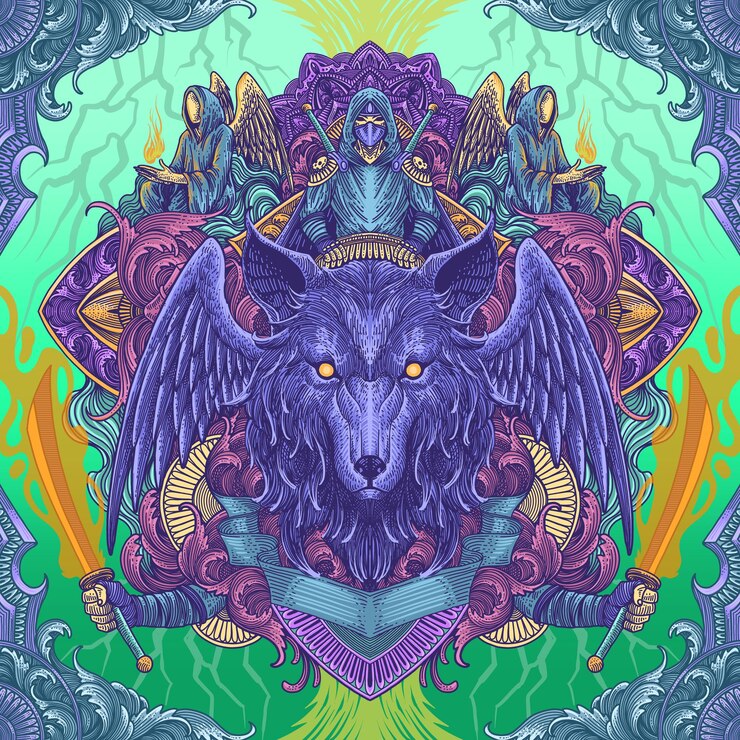 PSD obra psicodélica de tamer wolf