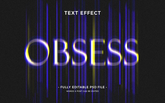 Obsess-Texteffekt