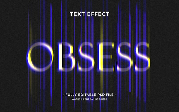 PSD obsess-texteffekt