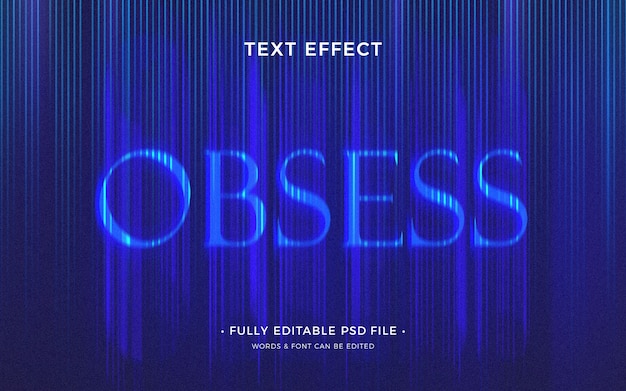Obsess-Texteffekt