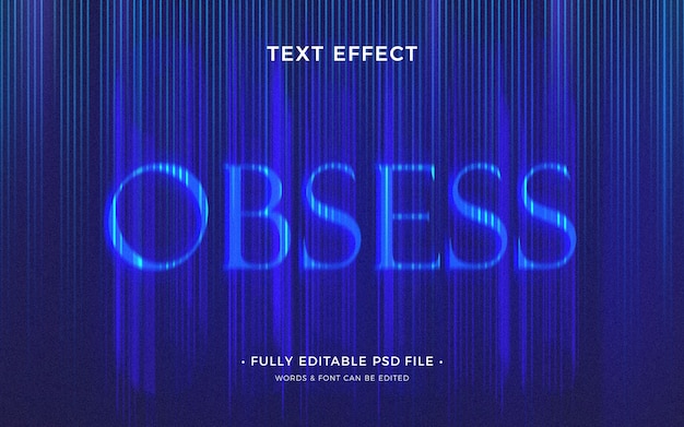 PSD obsess-texteffekt