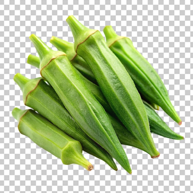 PSD l'obsession du okra un classique culinaire sur un fond transparent