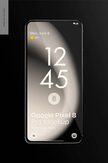 PSD obsidian google pixel 8 pro mockup vue de devant