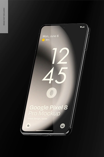 PSD obsidian google pixel 8 pro mockup vue à droite