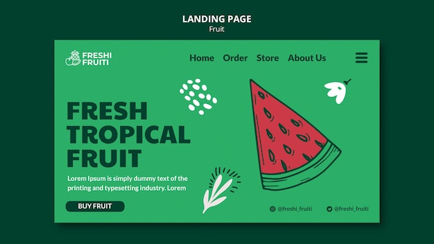 PSD obst festival landing page vorlage