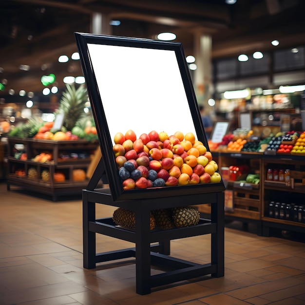 PSD obststation-schild-modell