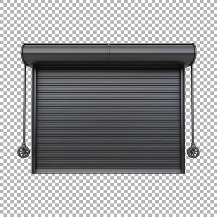 PSD el obturador exterior de la tienda en un fondo transparente generado por ai