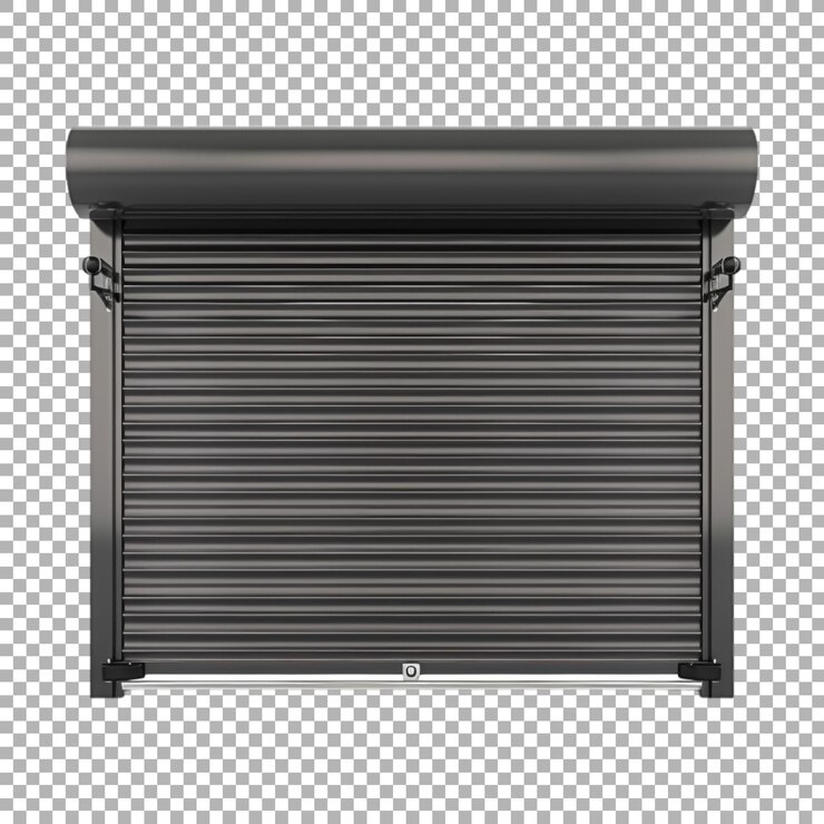 PSD el obturador exterior de la tienda en un fondo transparente generado por ai