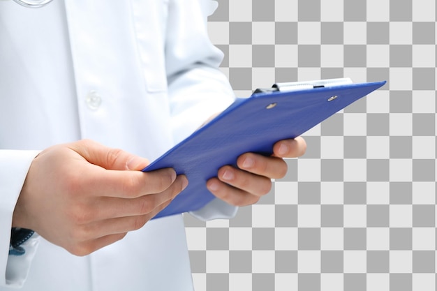 À l'occasion de la Journée mondiale des médecins, un médecin se prépare à soigner un patient avec un accent professionnel isolé sur un PNG blanc.