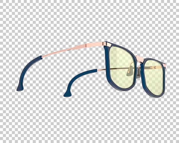 Occhiali da sole isolati sullo sfondo illustrazione di rendering 3D