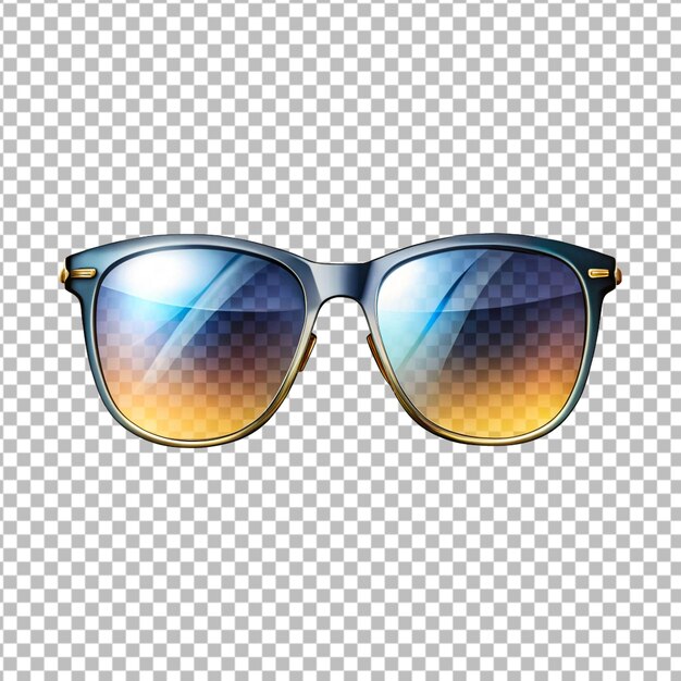 Occhiali da sole su sfondo trasparente illustrazione di rendering 3D