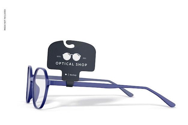 Occhiali da vista con tag mockup