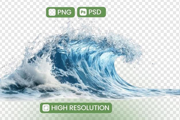 Ocean Wave PNG PSD HighResolution Download para visuais impressionantes Texturas de água realistas Perfeitas para projetos de design Arte digital e trabalho criativo Escenas de natureza cativantes com um tema tranquilo