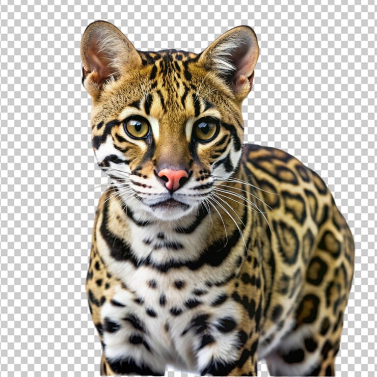 PSD ocelot sobre un fondo transparente