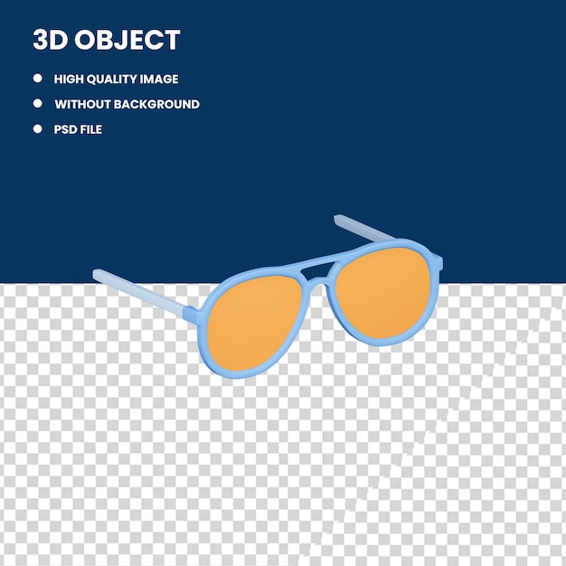 Óculos 3d com fundo transparente