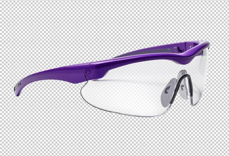 PSD óculos de segurança roxos elegantes png