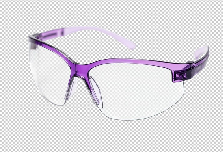 PSD óculos de segurança roxos elegantes png