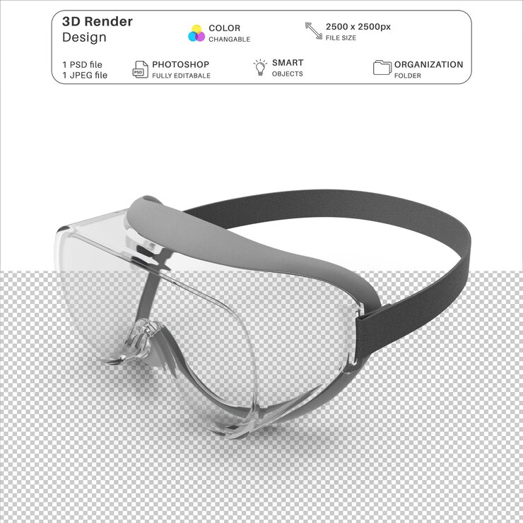 PSD óculos médicos modelagem 3d transparente arquivo psd