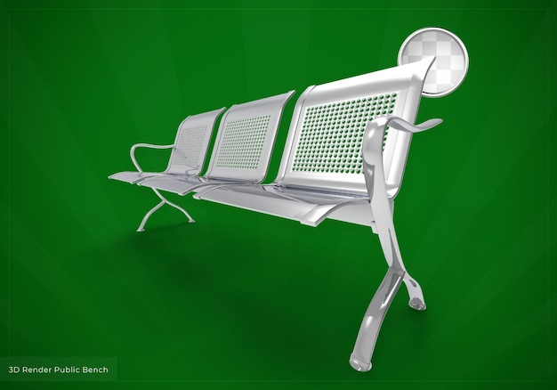 Öffentlicher Sitz 3d rendern
