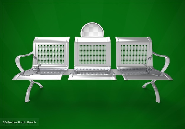 Öffentlicher Sitz 3d rendern