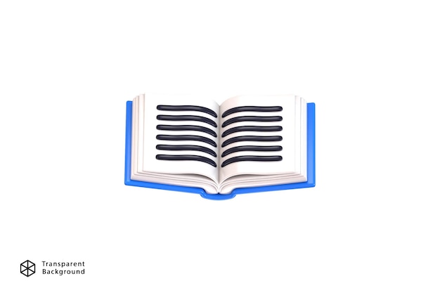 Öffnen Sie das Buch-Icon 3D-Rendering Konzept der 3D-Bildung-Icon Vektor-Illustration