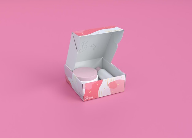 Öffnen Sie das Modell der Kosmetikbox