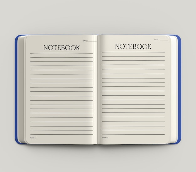 Öffnen Sie das Notebook-Mockup