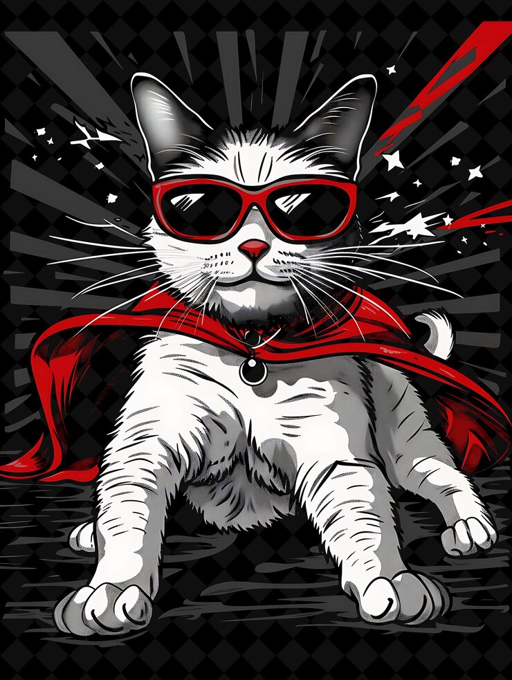 PSD öffnen sie die katzenwelt durch personalisierte katzen png-bilddesigns für dekoration und druck