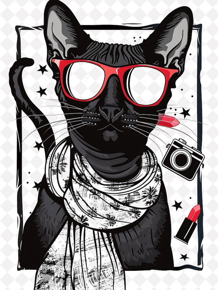 PSD öffnen sie die katzenwelt durch personalisierte katzen png-bilddesigns für dekoration und druck