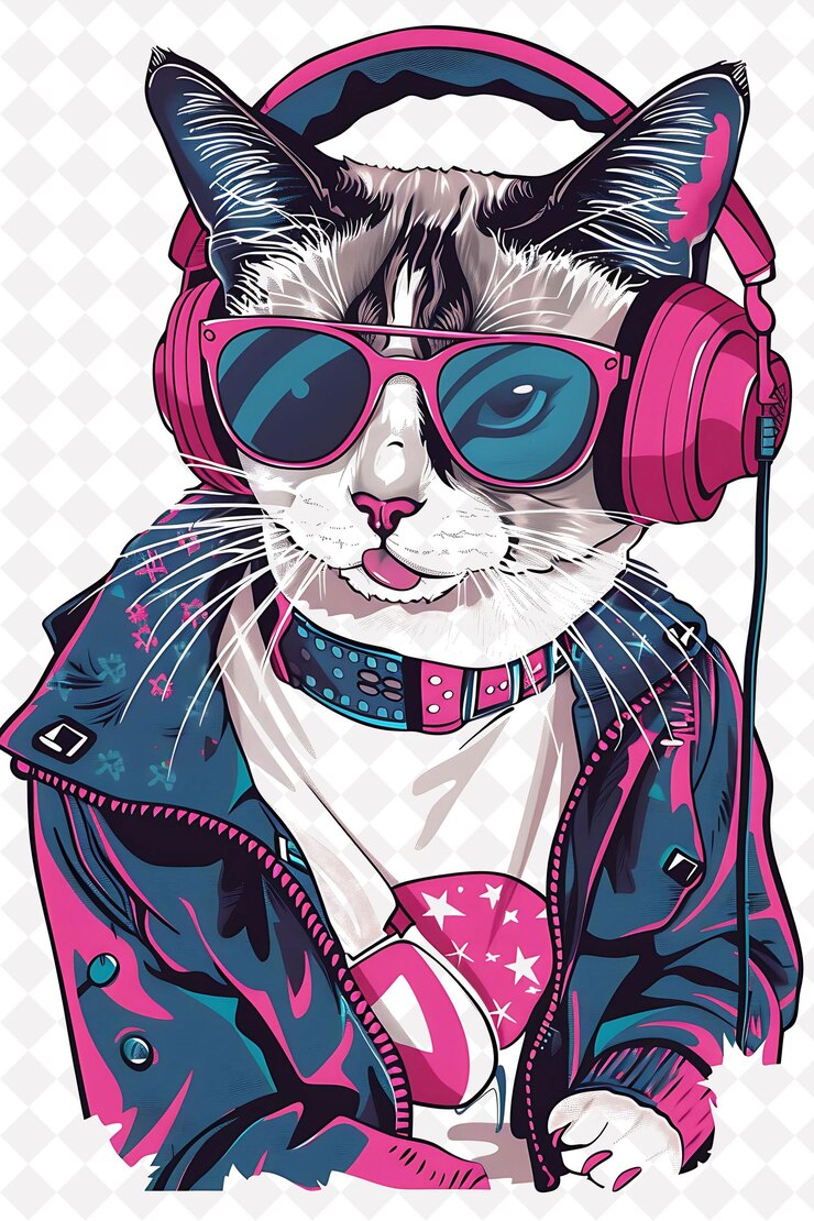 PSD öffnen sie die katzenwelt durch personalisierte katzen png-bilddesigns für dekoration und druck