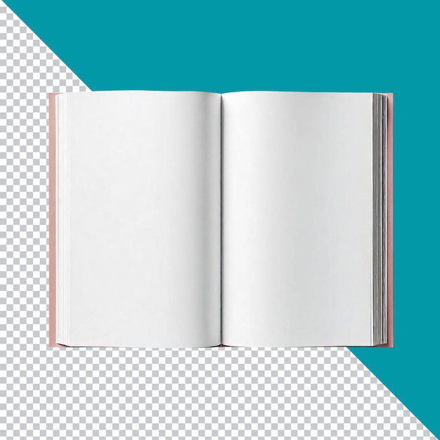 Öffnen Sie ein Buch mit leeren Seiten für Inhalt und Präsentation