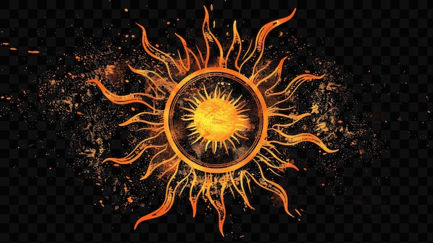PSD l'œil du soleil avec un cercle de feu