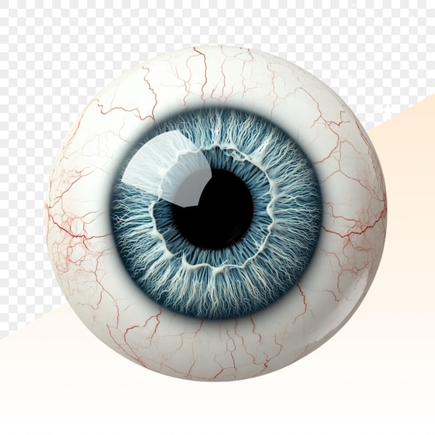un œil humain avec un œil bleu et un œil noir