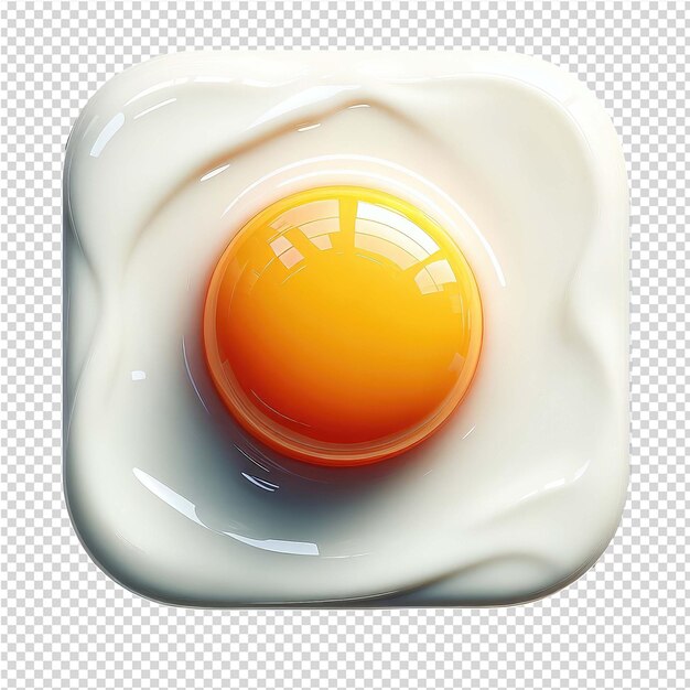 PSD un œuf frit isolé sur une toile png transparente