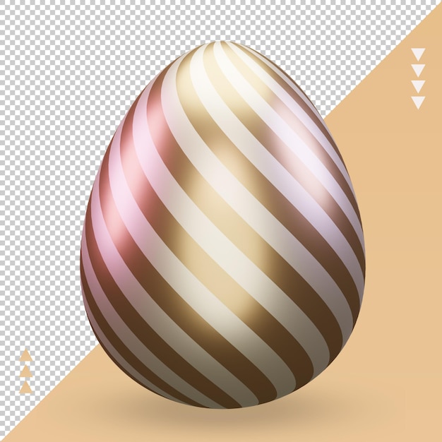 Oeuf de Pâques 3d icône de Pâques rendu vue de face