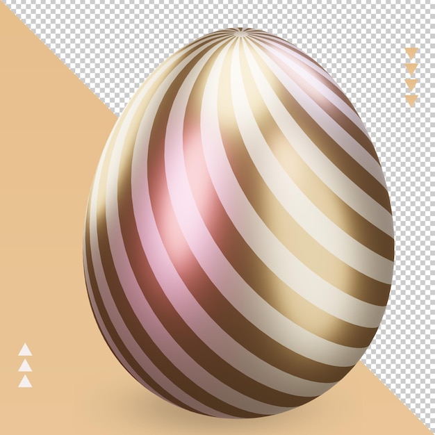 Oeuf de Pâques 3d icône de Pâques rendu vue de gauche