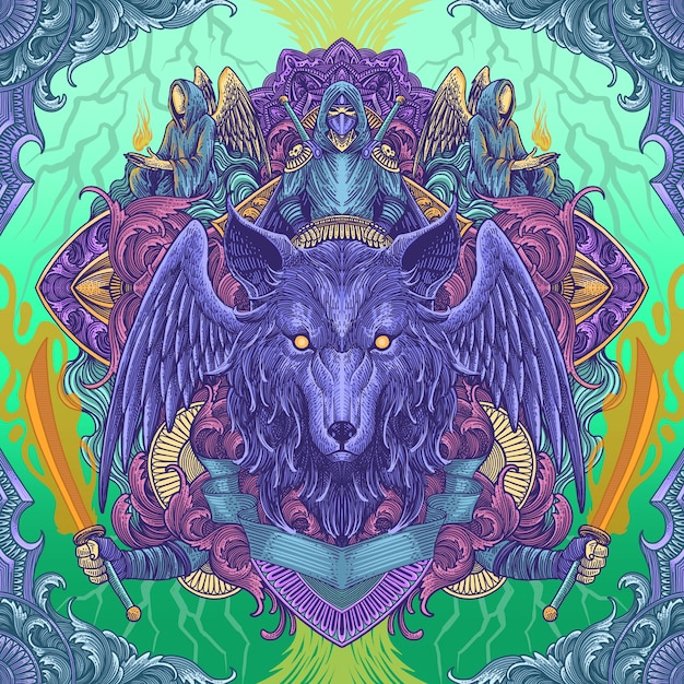 Oeuvre psychédélique Tamer Wolf