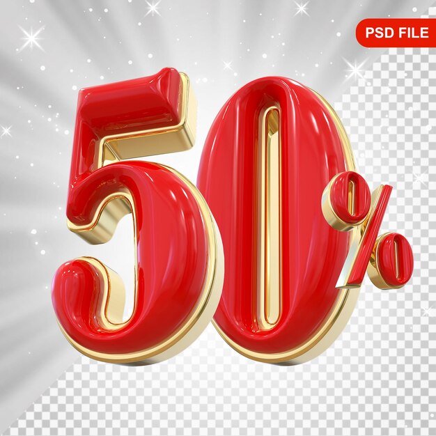 Oferece 50% de vermelho em 3D