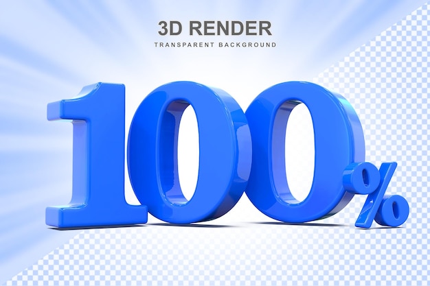 Oferta 100 por ciento azul en 3d