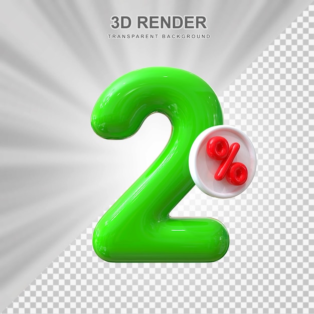 Oferta del 2 por ciento en renderizado de globos 3d.