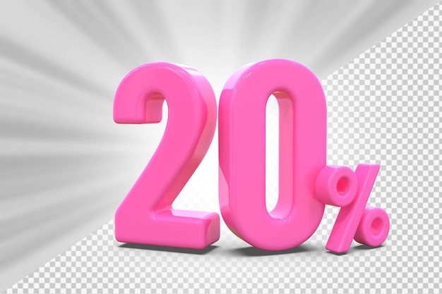 Oferta del 20 por ciento en render 3d